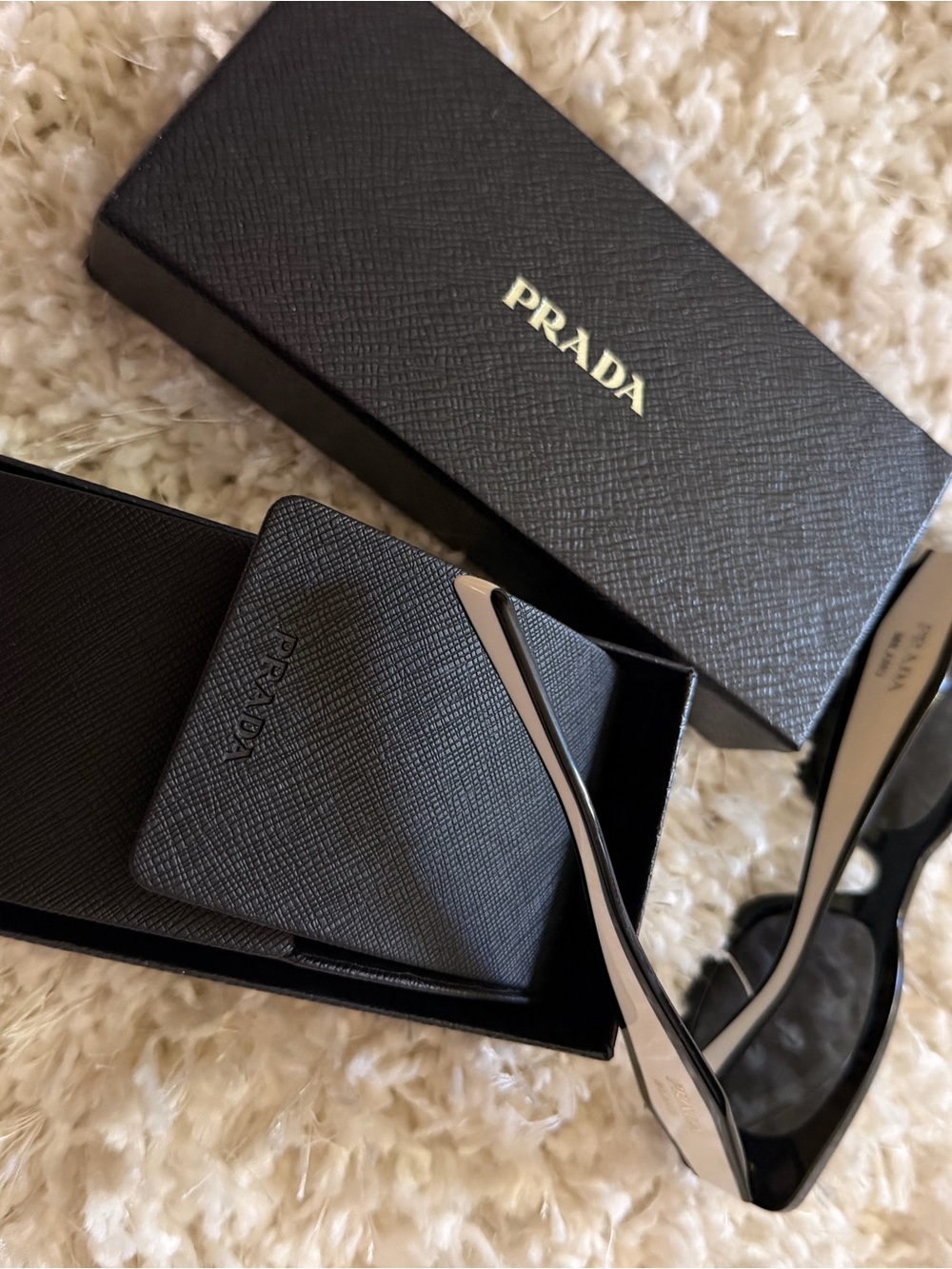 Prada Black and White Sunglasses - Picture 4 of 12